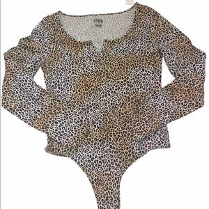 Victoria Secret PINK Bodysuit Leopard New Small